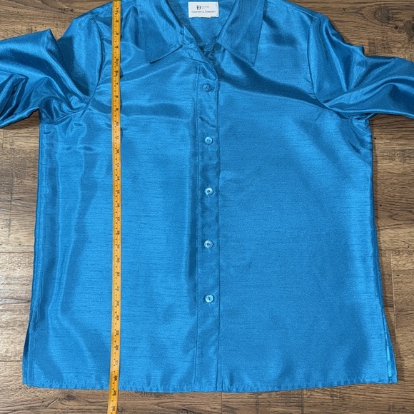 DRAPERS&DAMONS Teal Button-Up Women's Top - Picture 5 of 7
